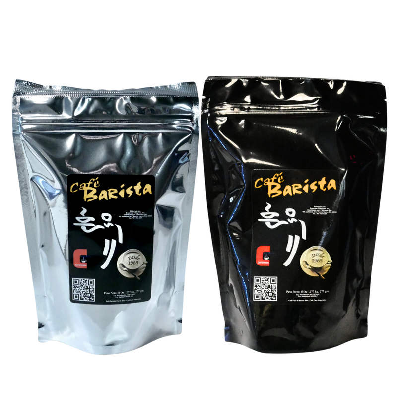 Café Barista Dark Roast y Medium Roast Grano 8oz