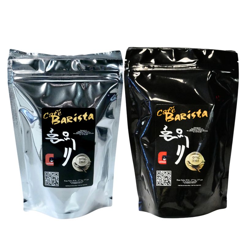 Café Barista Dark Roast y Medium Roast Molido 8oz
