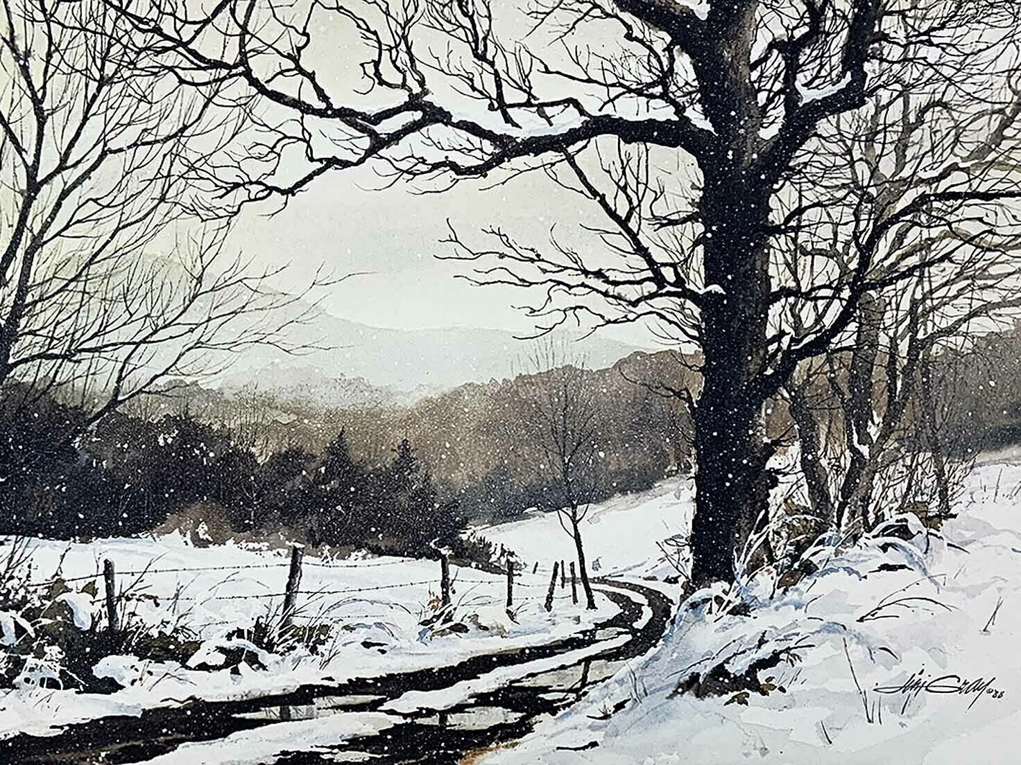 WINTER SOLITUDE - Litho-18 x 13
