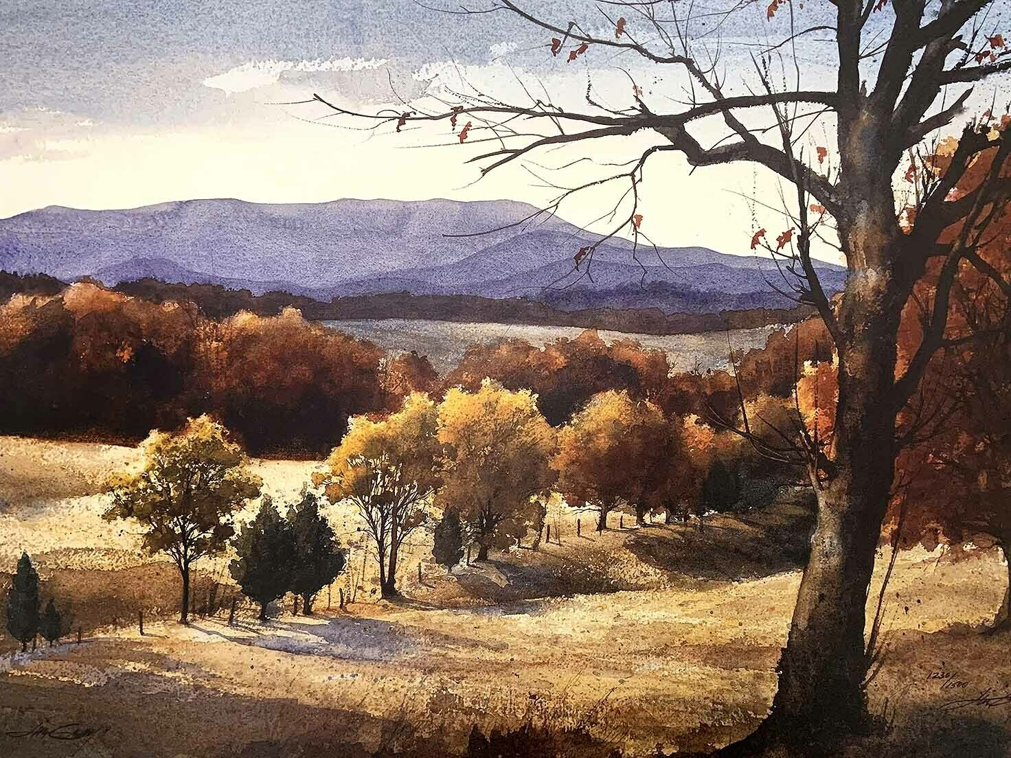 AUTUMN SHADOWS - Litho-22 ½ x 16 ½