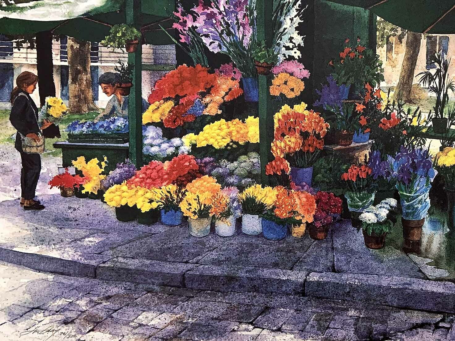 FLOWER VENDOR - Litho-22 ½ x 16 ½