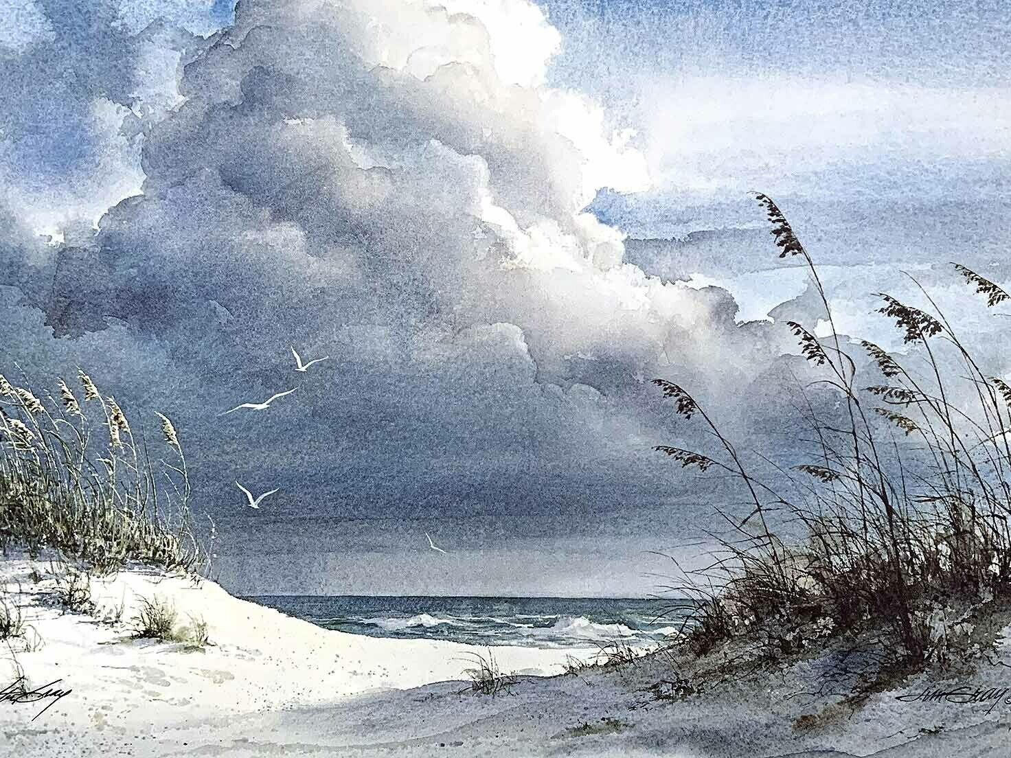GULF BEACH - Litho-20 ½ x 13