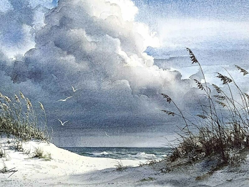 GULF BEACH - Litho-20 ½ x 13