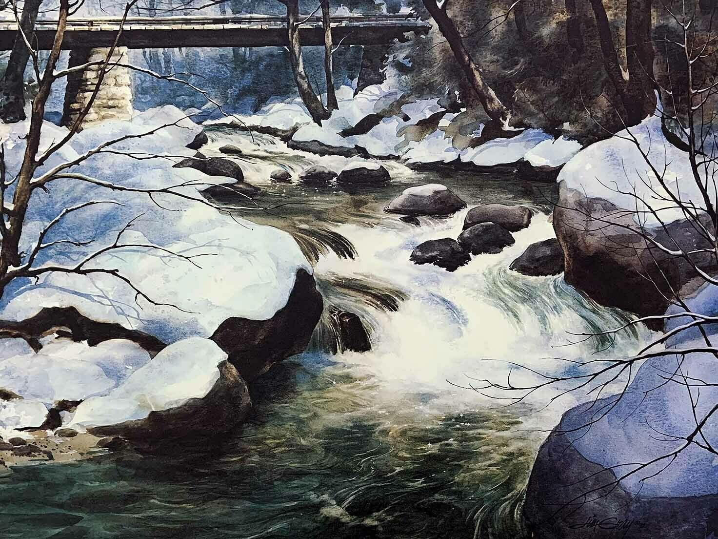 GREENBRIAR WINTER - Litho-24 x 17 ½