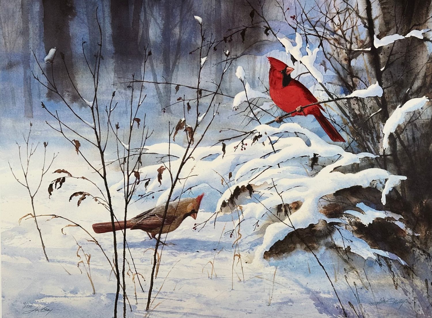 DECEMBER DUET - Litho-21 ½ x 16 ½