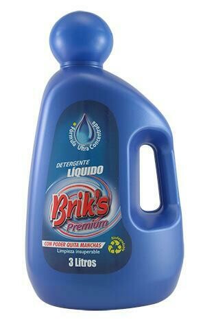 Detergente Líquido premium Briks azul 3 litros