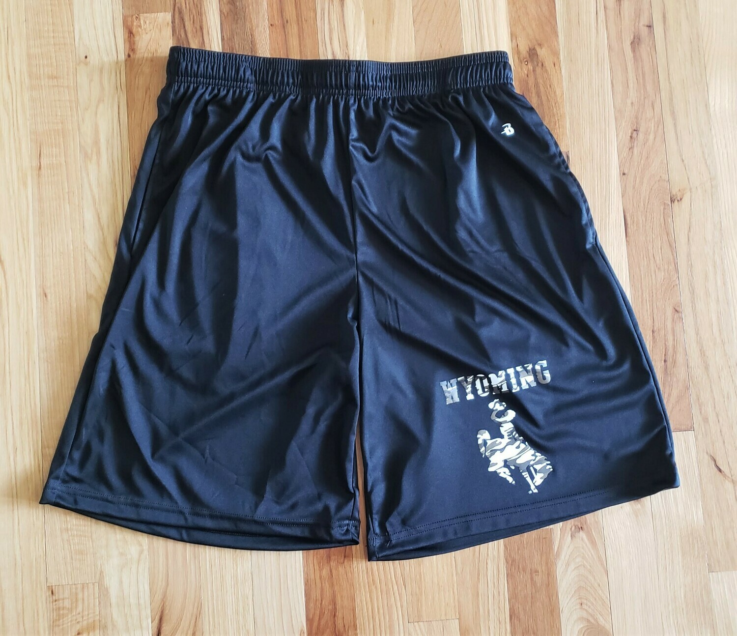Wyoming Cowboys Men's Shorts - Camo Logo