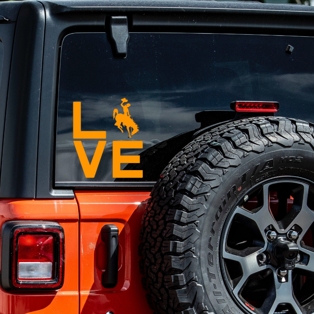 University of Wyoming Love Decal