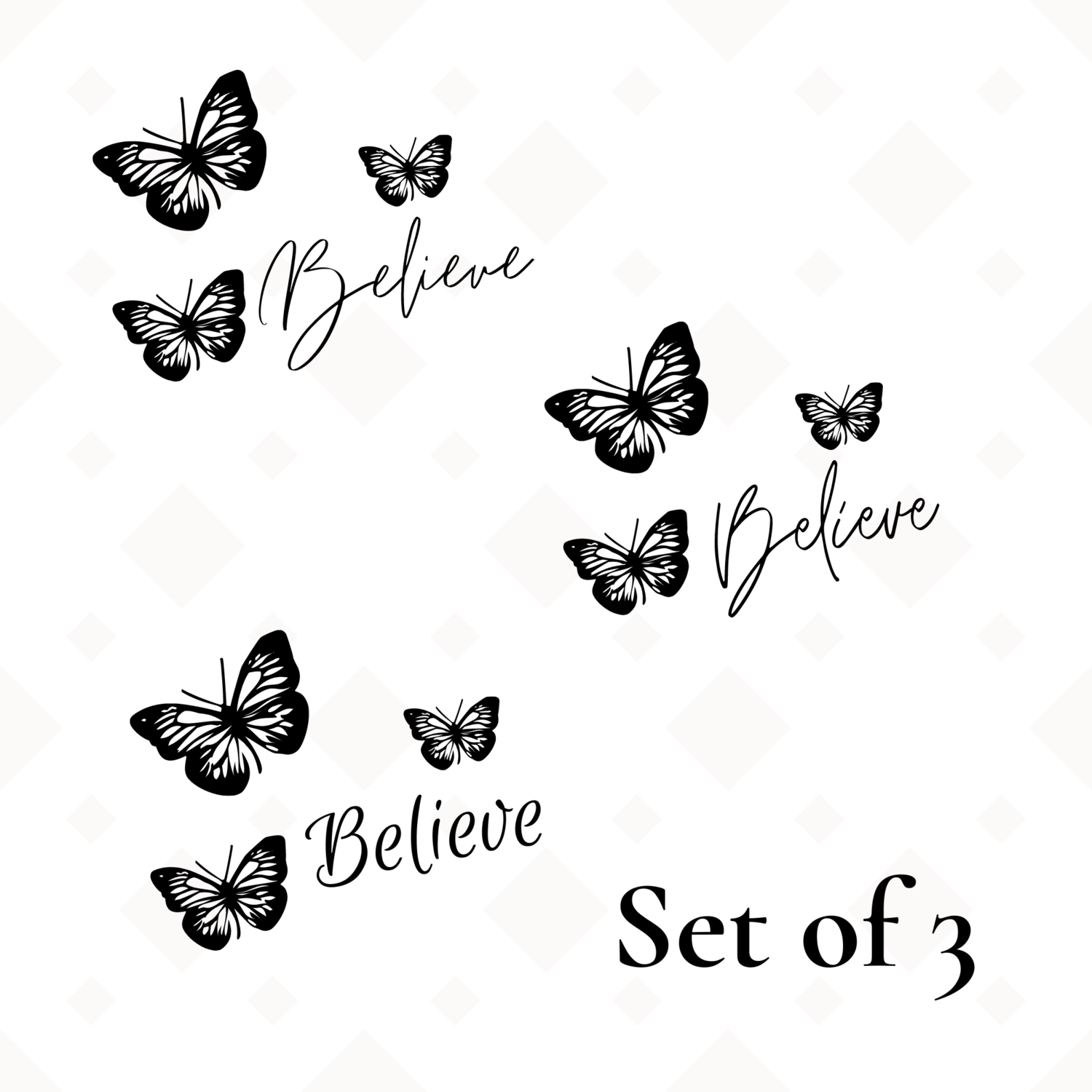 Believe Butterflies SVG, PNG, PDF