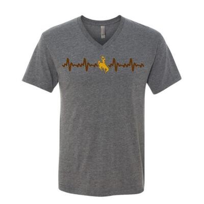 The Heartbeat of Wyoming V-Neck Tee