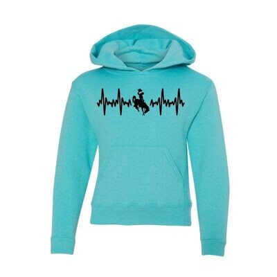 The Heartbeat of Wyoming Youth Hoodie