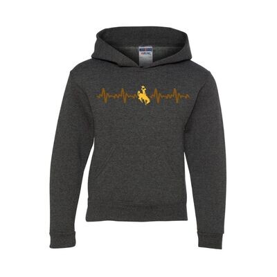 Wyoming Cowboys - Heartbeat of Wyoming Youth Hoodie
