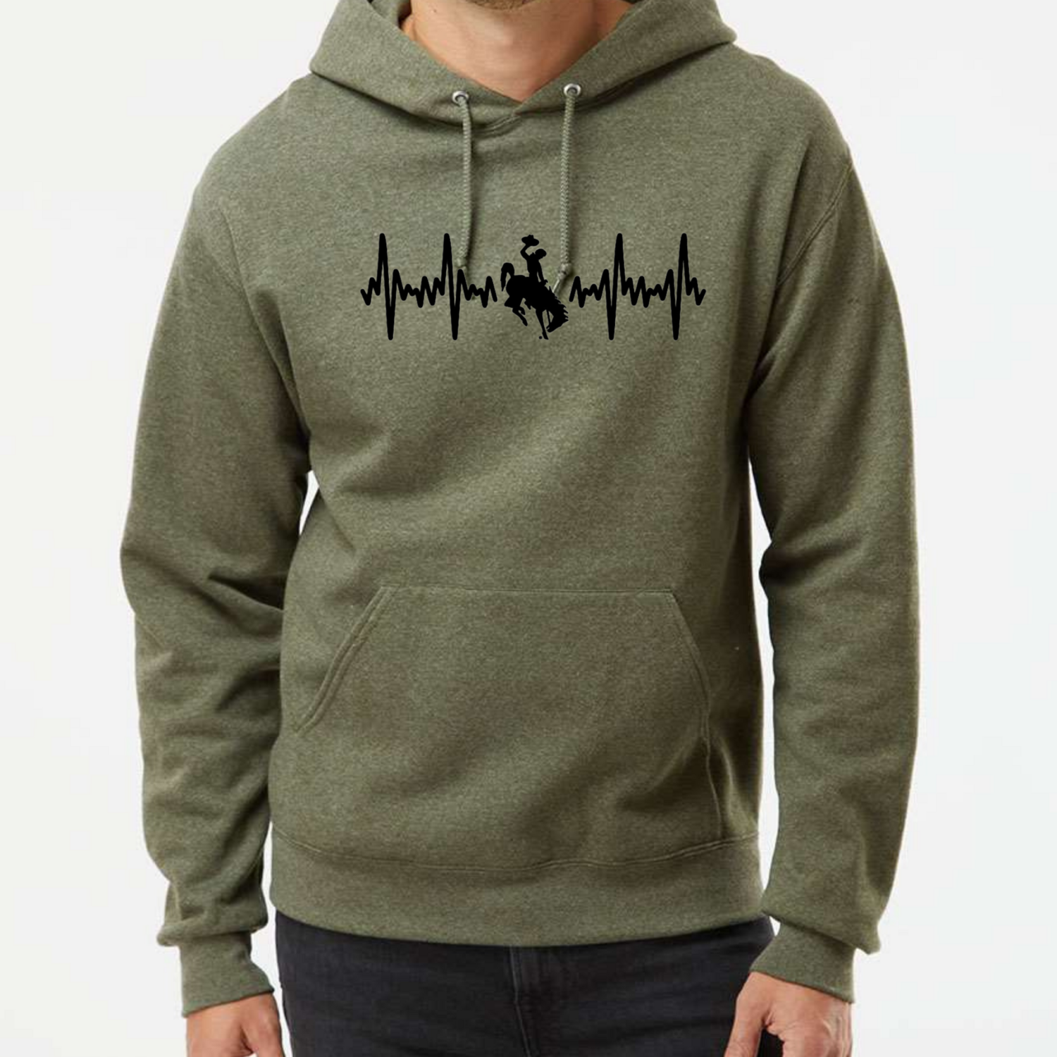 The Heartbeat of the Wyoming Cowboys Hoodie
