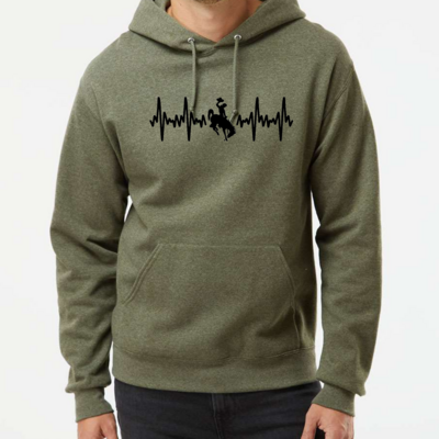 The Heartbeat of the Wyoming Cowboys Hoodie