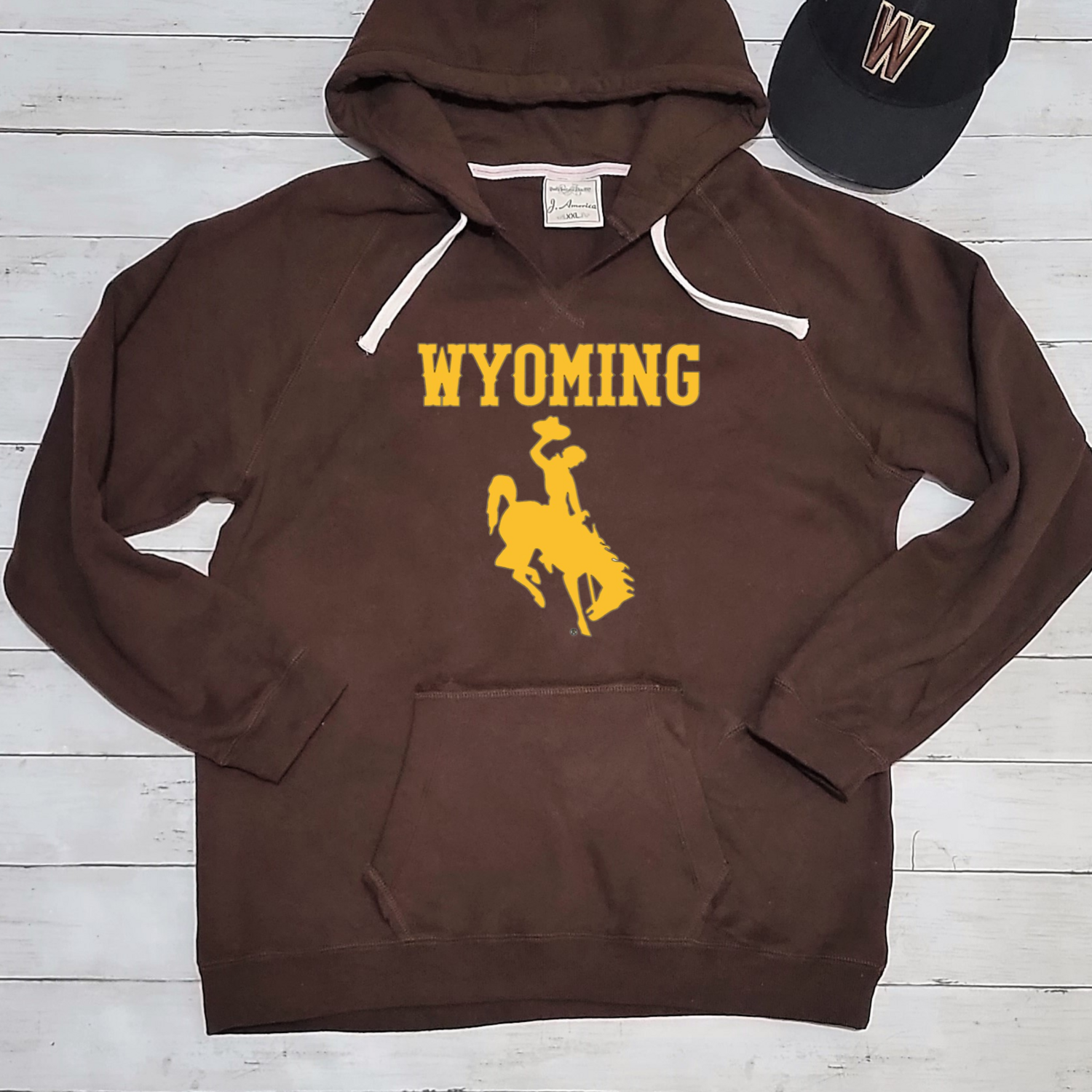 Wyoming Cowboys V-neck Hoodie for Women