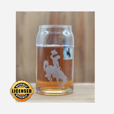 Wyoming Cowboys Can Glass