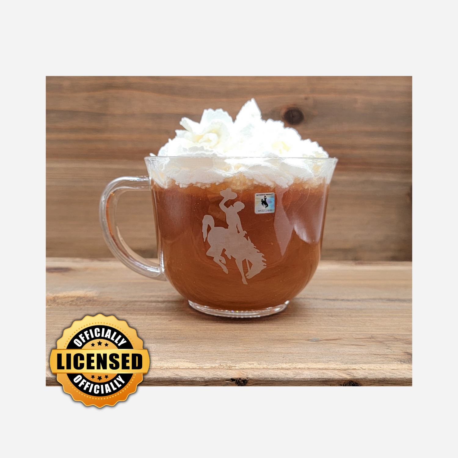 Bucking Horse Glass Coffee Mug