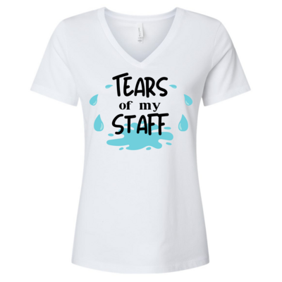 Tears of My Staff funny v-neck shirt