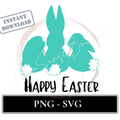 Happy Easter Bunny Buns Instant Download file