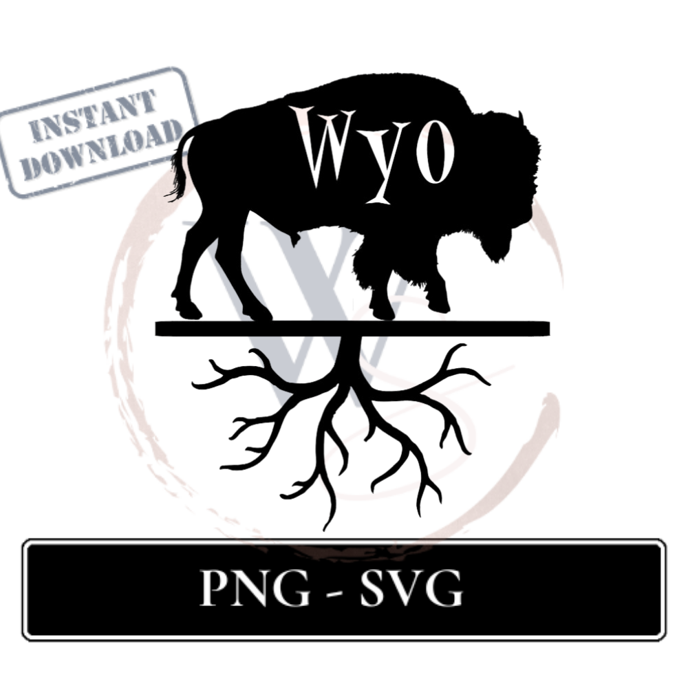 Wyoming | Wyoming Deer | Wyoming Roots | Wyoming Buffalo - Instant Download file