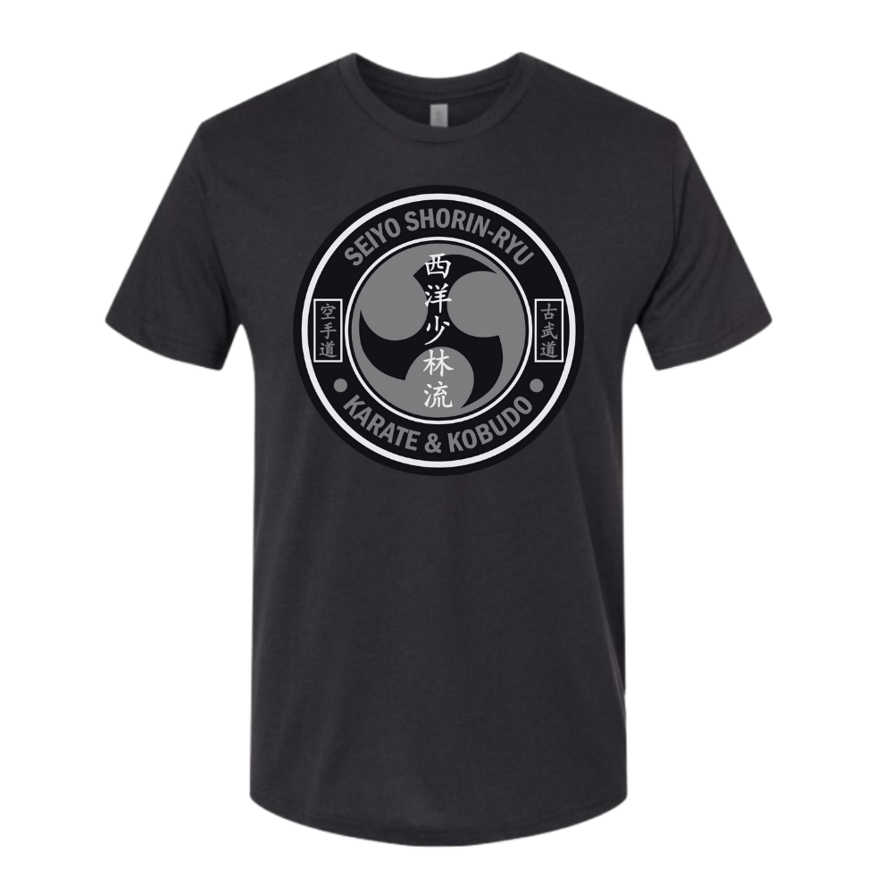 Shorin-Ryu Karate Shirt - Dark Grey and White Logo