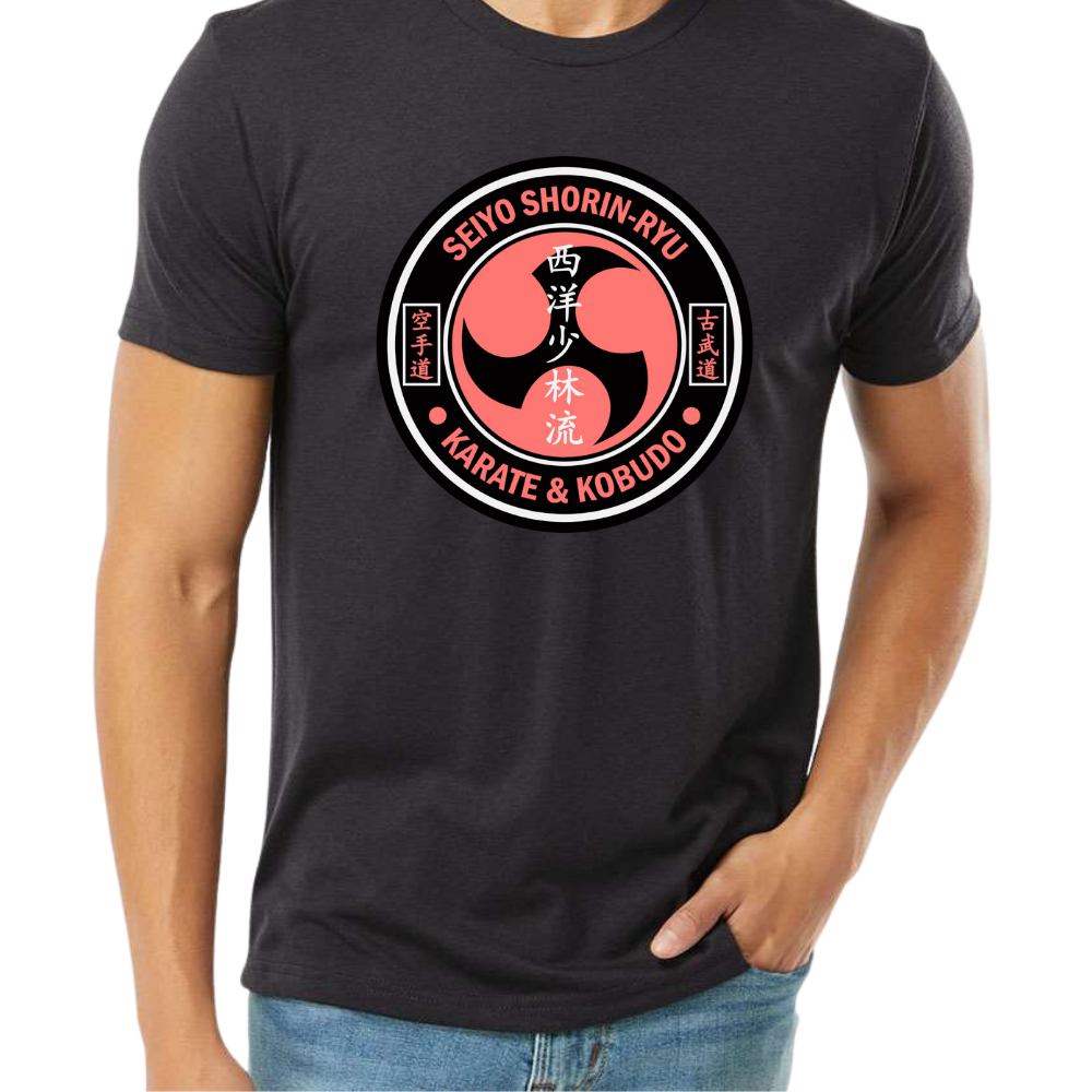 Seiyo Shorin-Ryu Karate and Kobudo Shirt with a Red Logo
