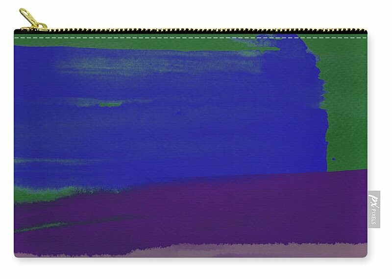 Bright Green and Blue Abstract Pouch