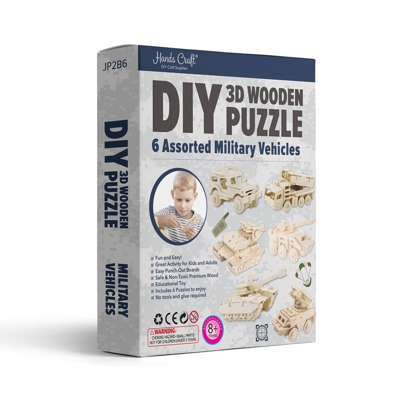 DIY Wooden Military Vehicle 3D Puzzle