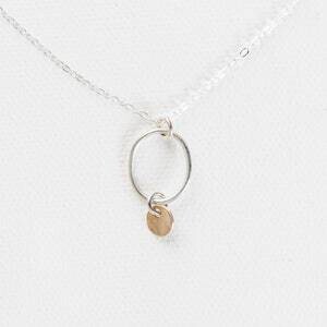 Silver & Gold Circle Necklace