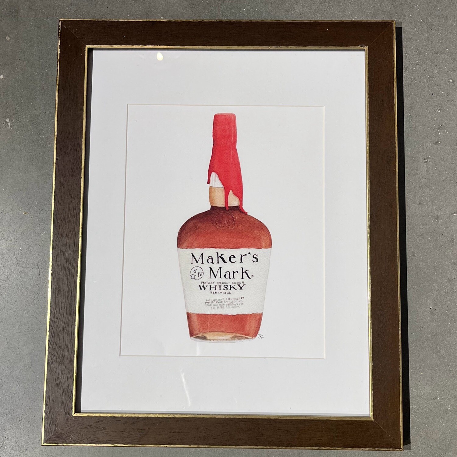 Framed Maker's Mark Bourbon Print