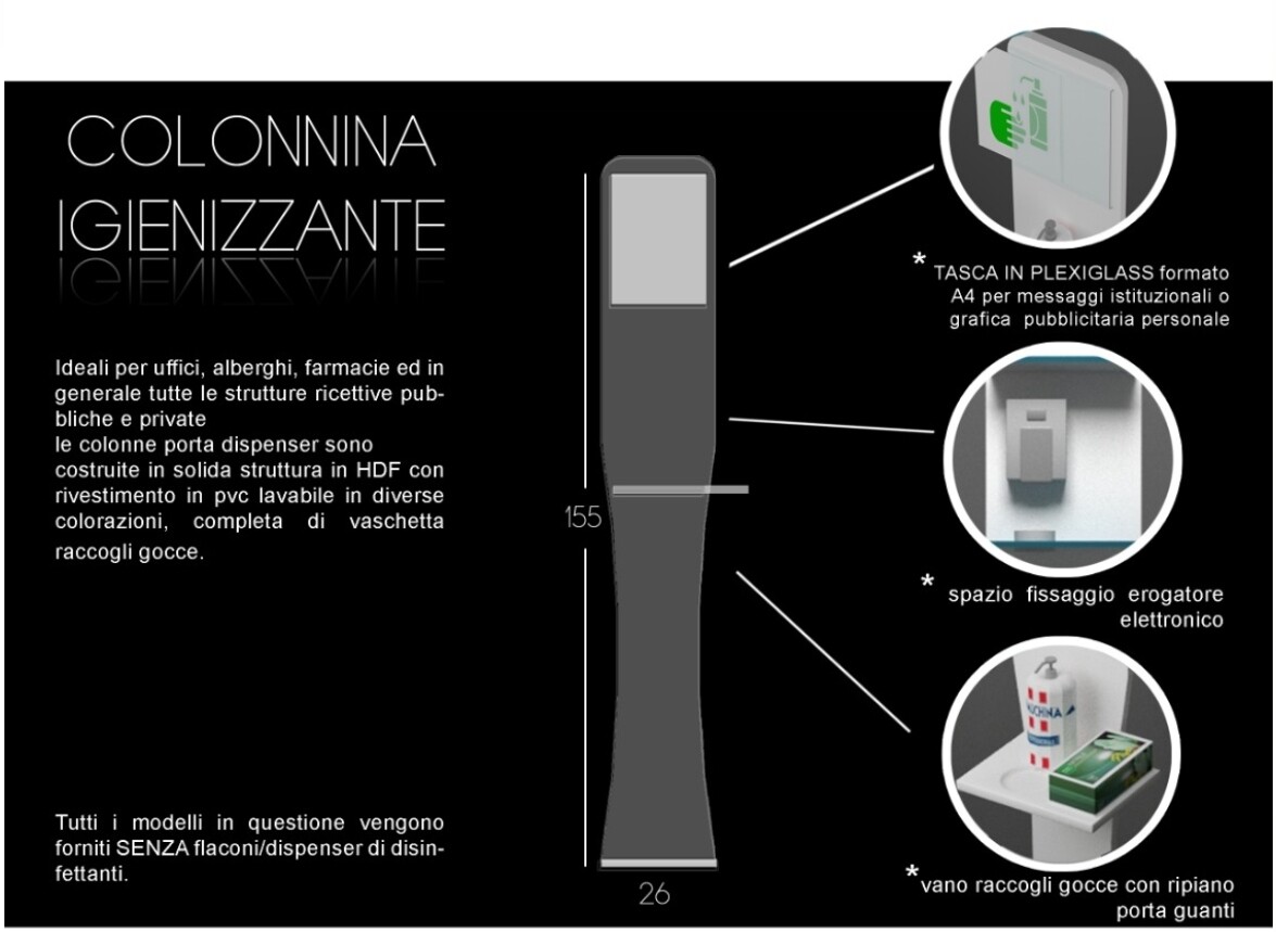 Colonnina porta dispenser