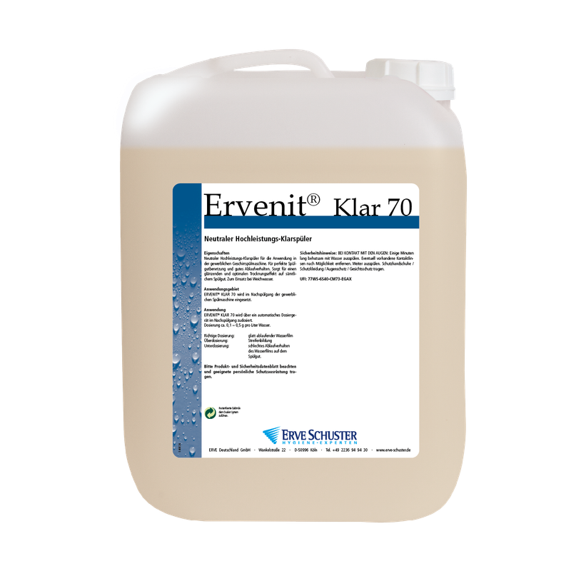 ERVENIT®  Klar 70 - Neutrales Klarspülmittel
