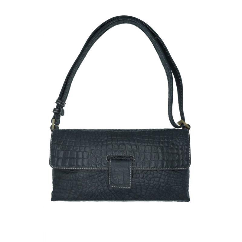 Handtasche N°6 Kalbleder mit Krokoprägung Handtasche N°6 Kalbleder mit Krokoprägung