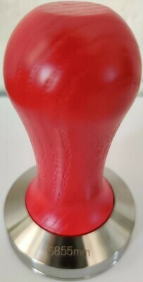 Lelit Coffee Tamper with Red Wooden Handle 58.55 mm