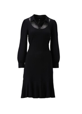 Super Fine Knit Dress with Collar