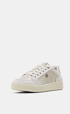 Faux leather trainers in Grey