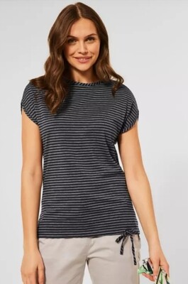 Striped T Shirt In Anthracite