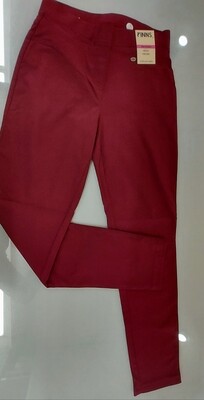 Brushed Bengaline Trousers wtih Fleece Lining in Burgundy