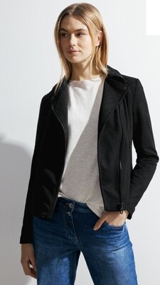 Jacket with ASymmetric Zip in Black