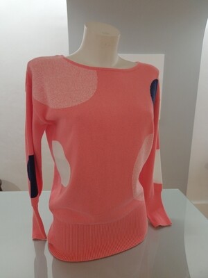 Coral Knit with Contrasting Spots