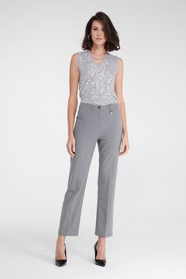 Tailored Trousers Grey Pinstripe