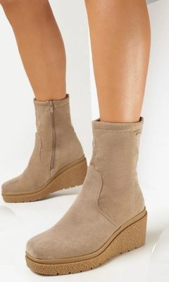 Wedge Boot in Sand