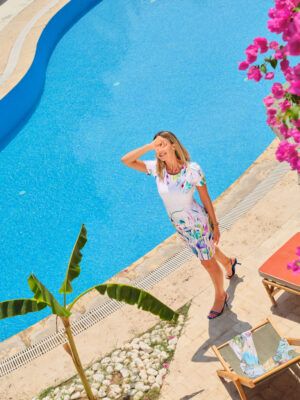 Artistic Print Dress by Dolcezza