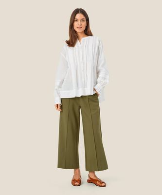 Wide Leg Crop Trousers