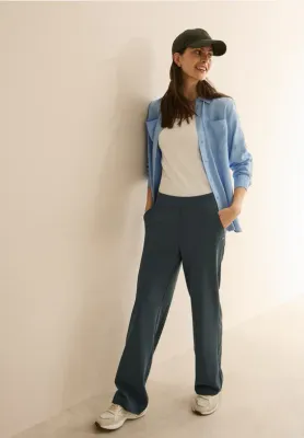 Wide Leg Jersey Trousers