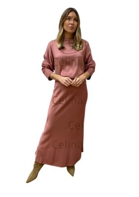 Satin Skirt in Salmon by Celina