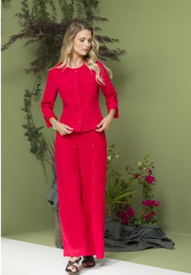 Trousers with Button Detail
