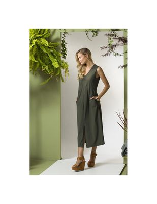Jersey Dress with Over Knit