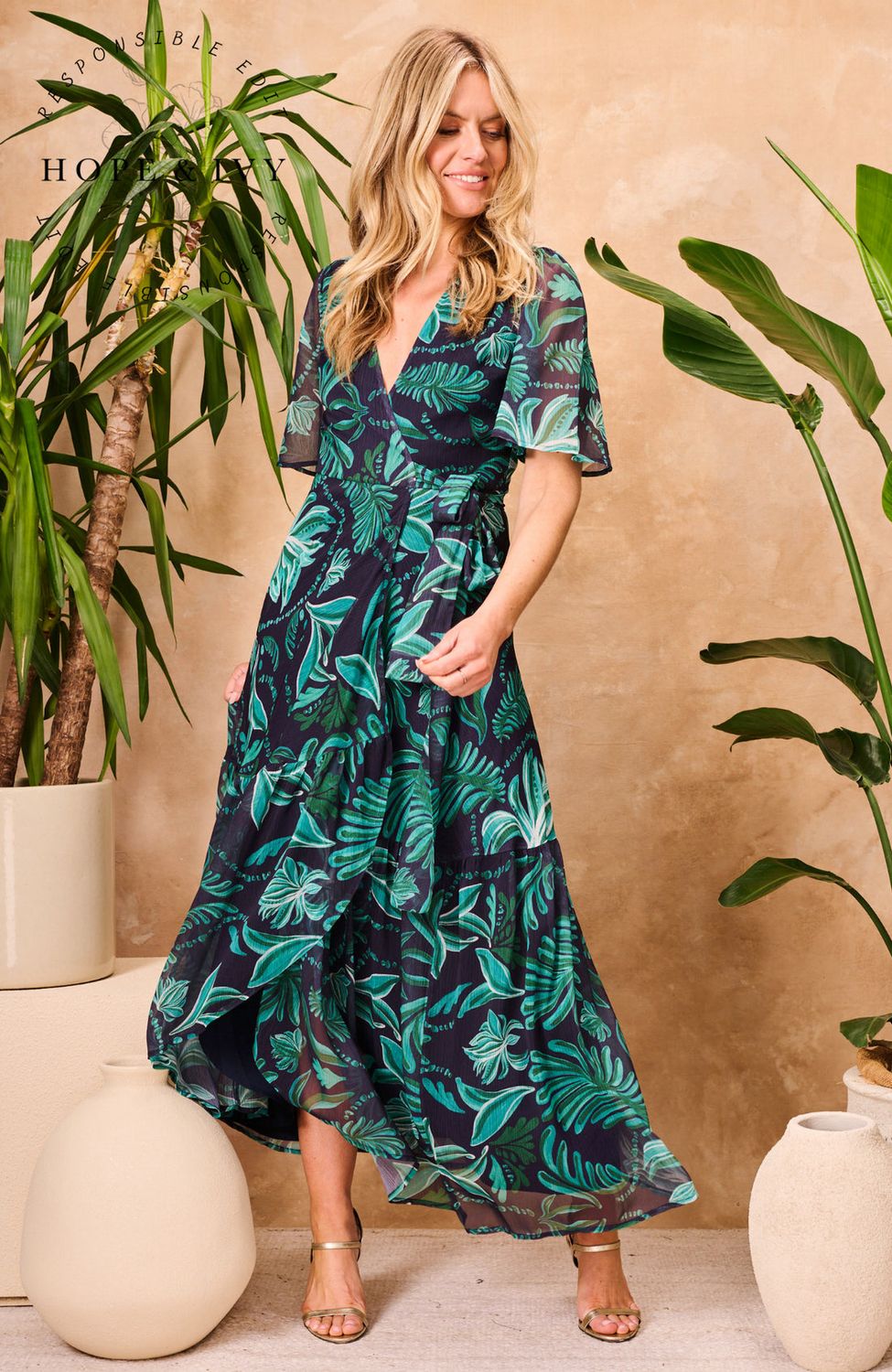 Wrap Maxi Dress by Hope &amp; Ivy