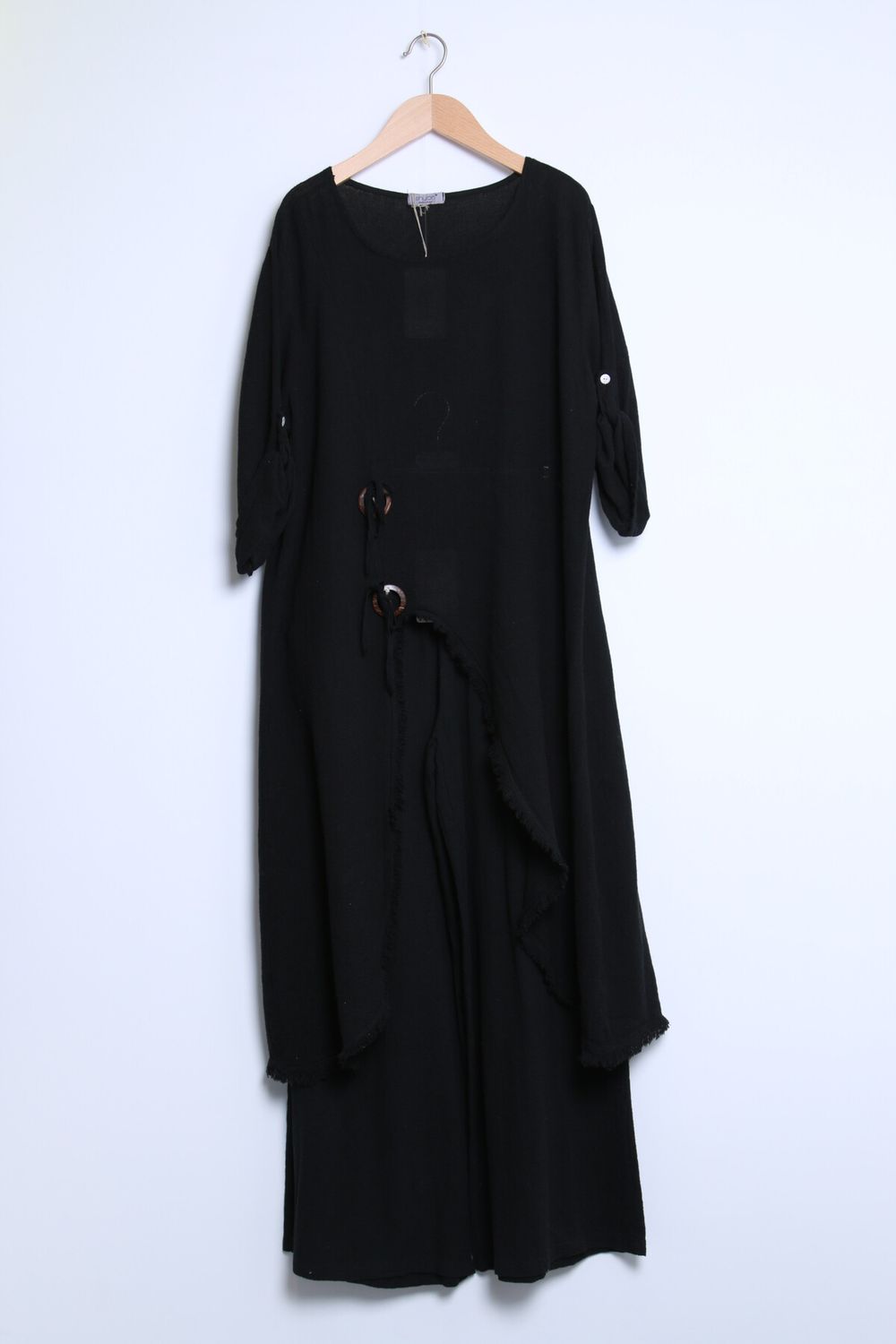 Cotton Linen Tunic, Colour: Black